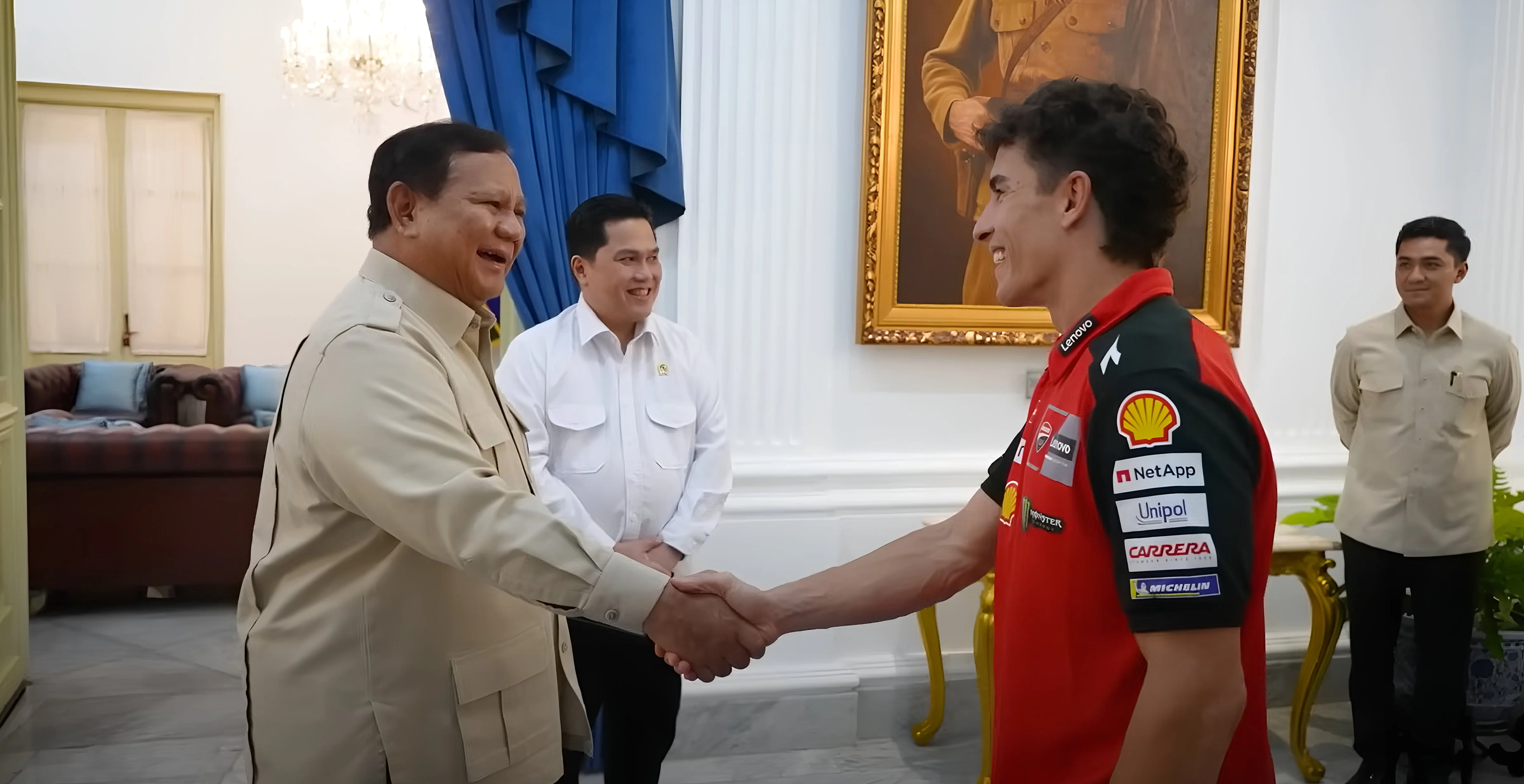 Prabowo Hosts Marquez, Young Riders at Merdeka Palace